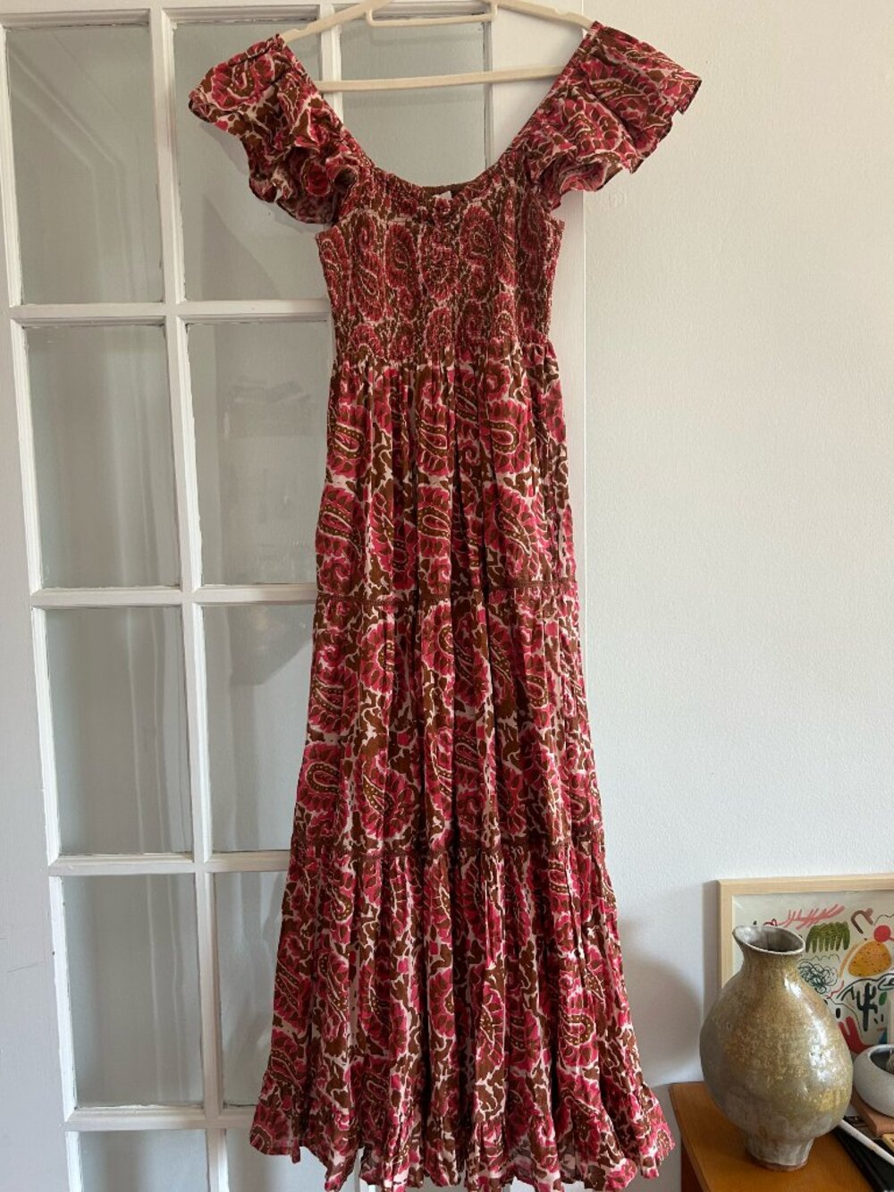Cleobella Zahara Print Flutter Sleeve Midi Dress